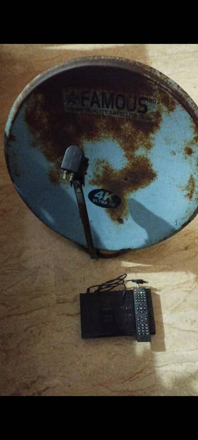 Dish + Receiver +LNB +wire Available (6950)