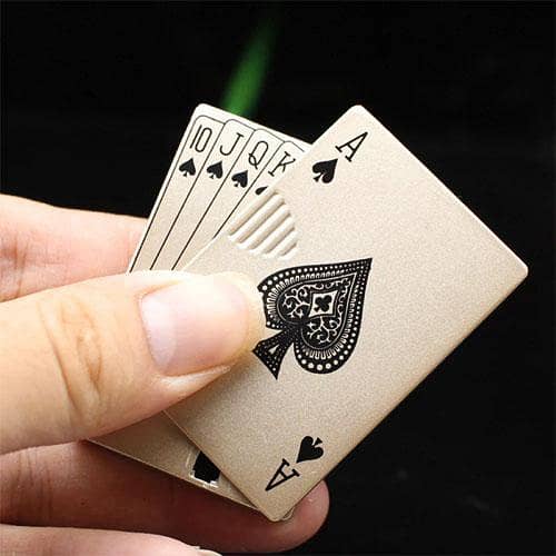 Refillable Fancy Lighter Creative Ace Card Shape