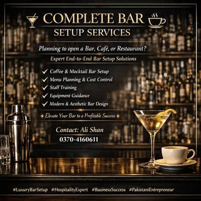 complete bar setup service