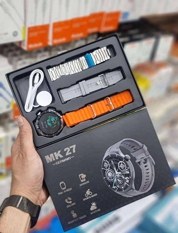 MK 27 Smart Watch Round Dial