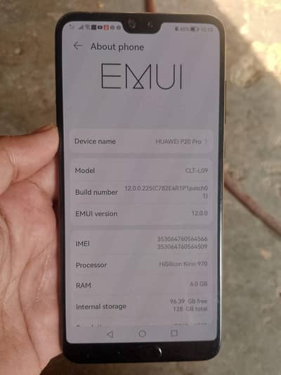 Huawei phone, model CLT-09