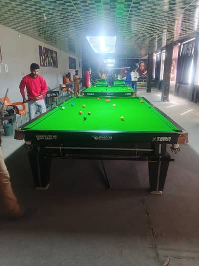snooker club 4 table's setup