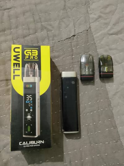 CALIBURN G3 PRO bilkul new he pod with extra coil and box cable