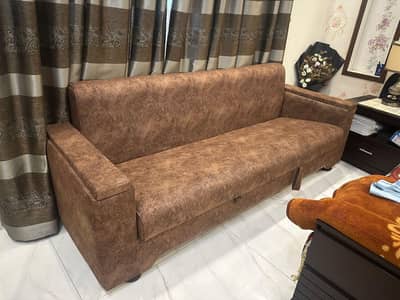 MOHKAM MADE SHEESHAM WOOD SOFA CUM BED