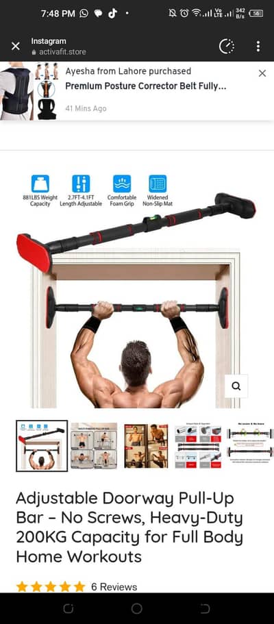 Massive size door way pull up bar with hanging bars for kids