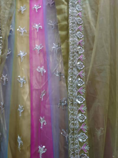 New branded  multi frock  with tilla work