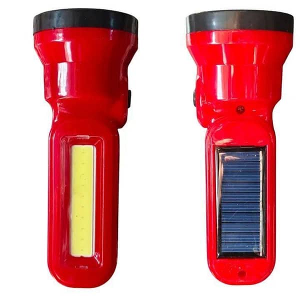 New Solar USB Rechargeable Flashlight Torch with super Bright 2 Way LED Light
