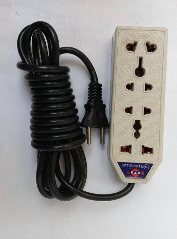 Extension Cord with 4-Socket Board and 12 Feet Wire – Ideal for Home and Personal Use