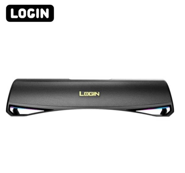 Login-271 RGB Wireless Soundbar Speaker – 20W Bass Boost, 4-Hour Battery, Bluetooth 5.1, Light Pulse LED, Remote Control, USB/TF/AUX Support – Perfect for Home Theater & Gaming