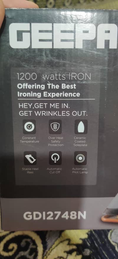 GEEPAS heavy duty dry iron