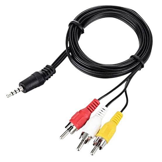 3.5mm Jack Male to 3 RCA Cable Male Audio Video AV Cable Wire Cord