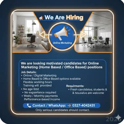 Online and Office Based Jobs