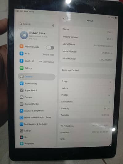 Apple iPad 9 Gen 64GB Silver Mint Condition  Smooth Gaming Beast