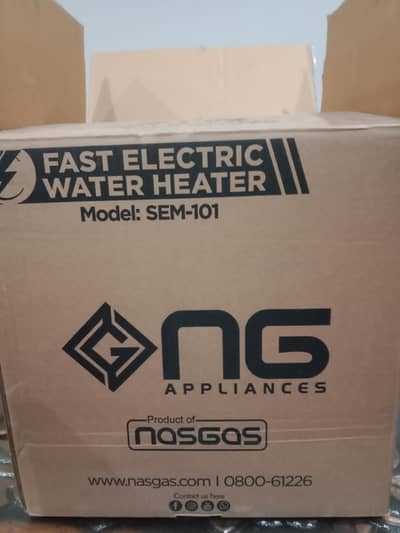 Nasgas SEM-101 electric geyser. 10 litres
