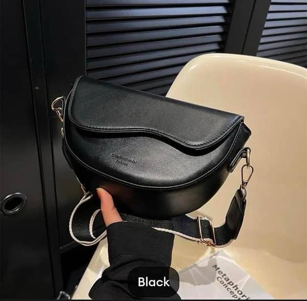 2025 Solid Color PU Leather Women’s Crossbody Bag with Wide Adjustable Strap