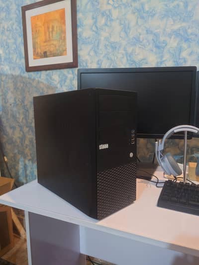 Custom Gaming PC Stone plane Simple Black PC CASE  ATX size