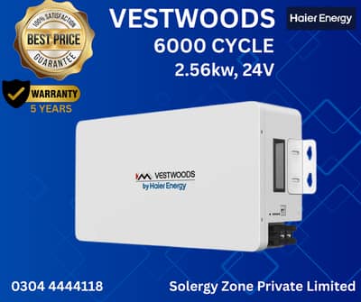 Vestwood 2.56KW, 24V, Lithium battery