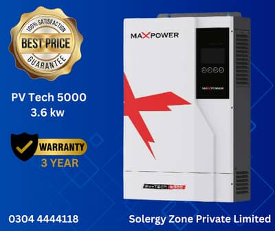 Maxpower PV TECH 5000, 3.6KW, 24V
