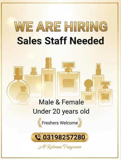 need a manager for outlet and 1 for social media