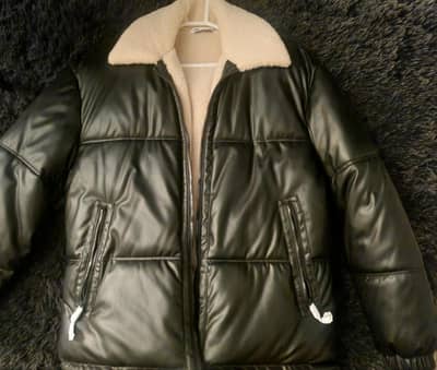 Original Zara Faux leather Jacket  -  Large