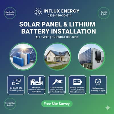 Solar Panel & Lithium Battery Installation – Residential, Commercial