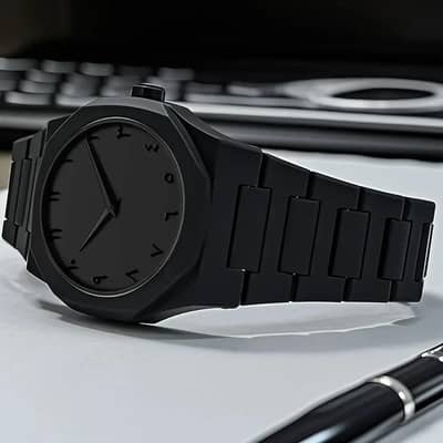 black Arabic aura watch watch for men