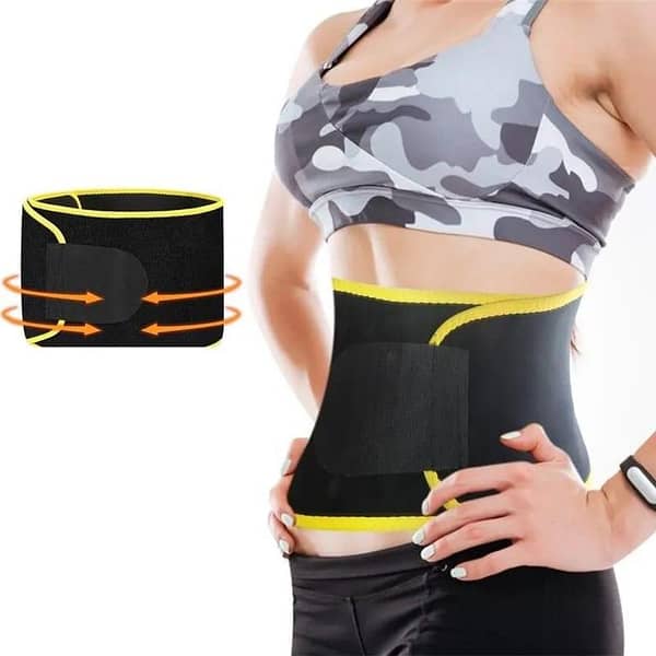 Waist Trainer Belt Support for Women & Man Waist Cincher Trimmer Weight Loss Ab Belt Slimming Shaper Sweat Belt