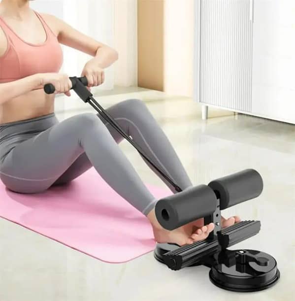 triple Sit Up Bar Suction Sit-up Floor Bar Adjustable Sit-Up Bar Fitness Machine for Abdominal Muscle, Sit-Ups Abdominal Trainer Exercises Belly, Back, Legs & Arms, Household Fitness Equipment