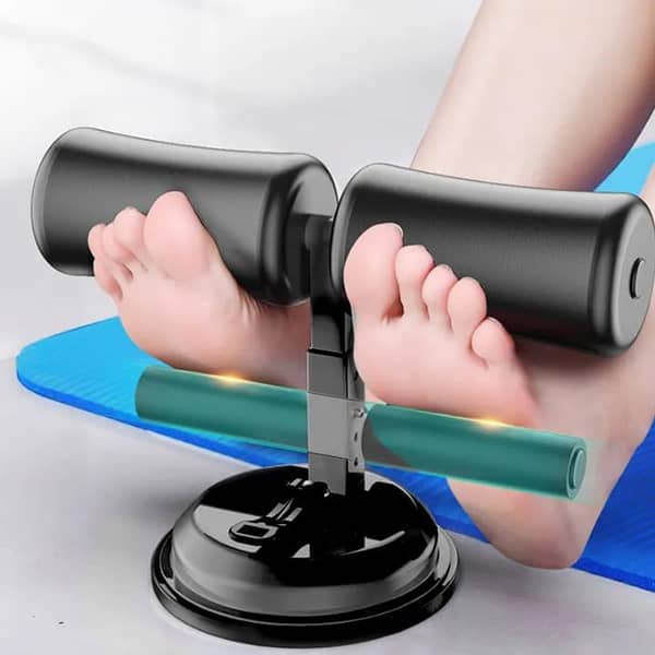 double Sit Up Bar Suction Sit-up Floor Bar Adjustable Sit-Up Bar Fitness Machine for Abdominal Muscle, Sit-Ups Abdominal Trainer Exercises Belly, Back, Legs & Arms, Household Fitness Equipment