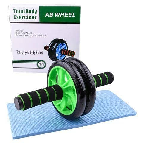 Enhance Your Fitness with the Super Mute Double Abdominal Wheel Ab Roller.