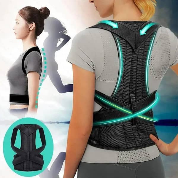 Adjustable Shoulder Support & Back Pain Relief Belt — Posture Corrector & Lumbar Support for Office, Driving & Gym Use (Comfort Fit)