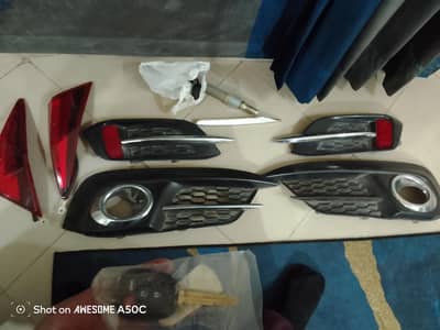 Clean carbon fiber with original light covers