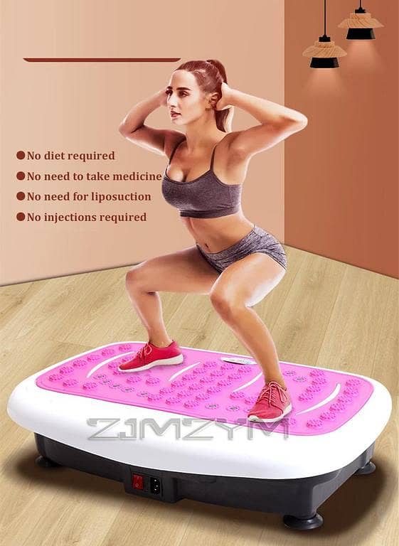 Weight Lose, 150kg weight capacity, Health care Power Plate for Weight Lose, Whole Body, Plate Exercise, Platform, Fitness Machine model with Digital Display Speed UpTo 120 Level, Fitness cycle, exercise cycling