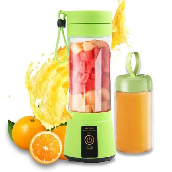 Portable Mini Electric Blender 380ml with 6 Blades, Rechargeable Battery for Smooth Milkshakes, Juices, and Baby Food