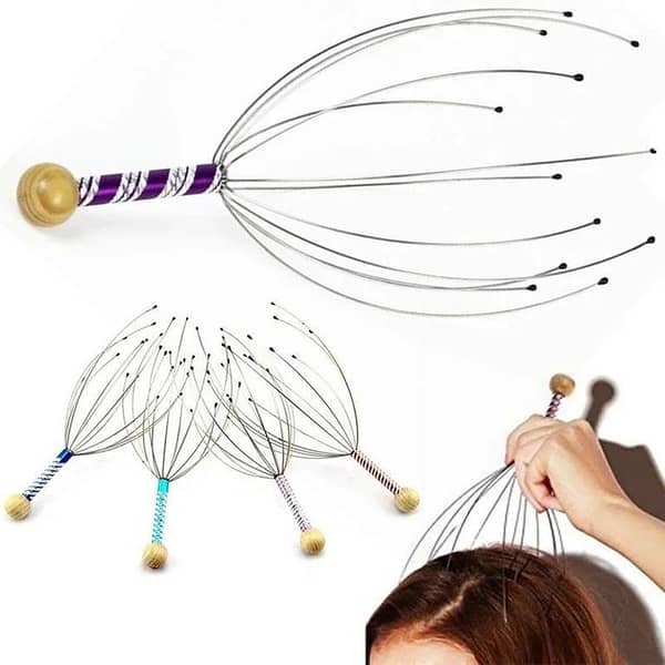 Head Massager Marvels Silicone Octopus, Comb, and Electric Machines for Deep Relaxation and Stress Relief