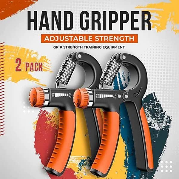 2 Pack Adjustable Hand Grip Strengthener 5–60 kg | Stainless Steel Spring Hand Exerciser for Muscle Building, Injury Recovery & Athletes