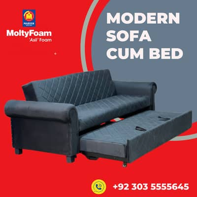 sofa cum bed (2in1)(sofa+bed)(Molty foam)(10 years warranty )