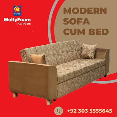 sofa cum bed (2in1)(sofa+bed)(Molty foam)(10 years warranty )