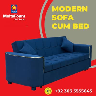 sofa cum bed (2in1)(sofa + bed)( master Molty foam )10 year warranty