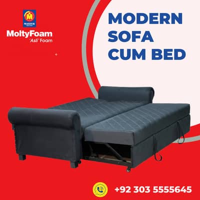sofa cum bed (2in1)(sofa + bed)( master Molty foam )10 year warranty