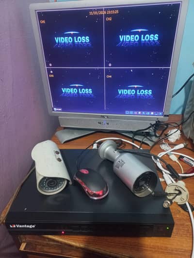 4 channel DVR with 2xCamera  analog