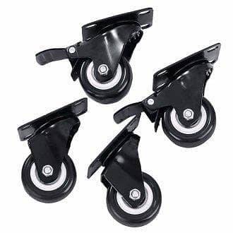 Caster Wheels 2 Inch Heavy-Duty Set of 4 with 2 Brakes
