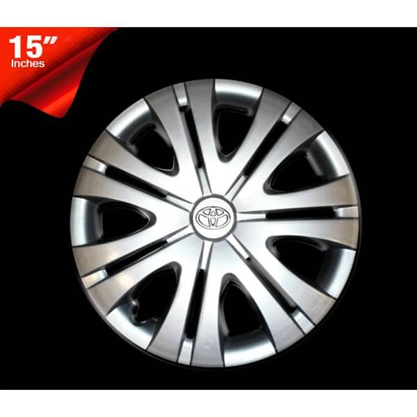 WHEEL COVERS FOR CAR – Set of 4, 15 inch, High Impact Plastic