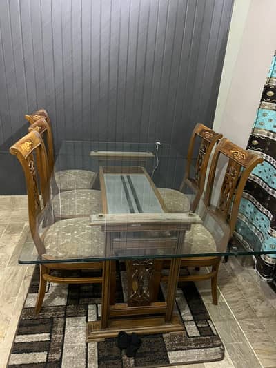 DINING TABLE WITH SEATS FOR SALE SHEESHAM WOOD