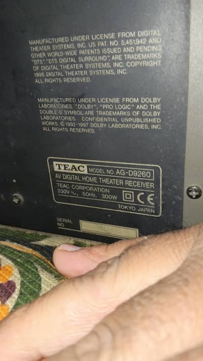 Teac Model No AG -D 9260