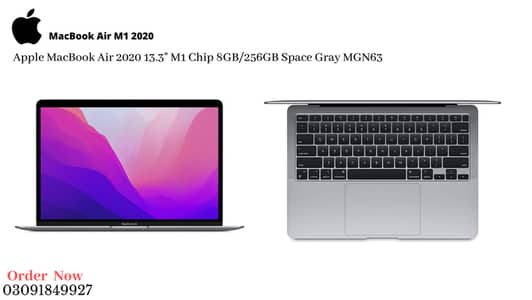 MacBook Air M1 Chip 8GB 256GB Space Gray - MGN63 New Box Packed