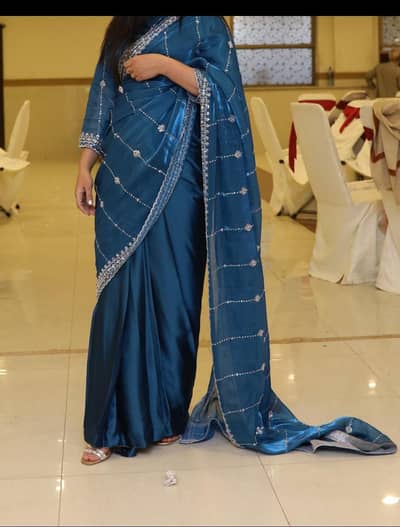 saree Korean silk look like new condition