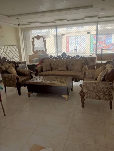 6 seater solid sofa set