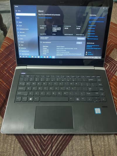 HP ProBook i5 7th generation 8 gb ram 256 gb nvme,, touchscreen