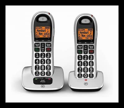 BT4000 PTCL Cordless Phone With Wireless Intercom 2 set